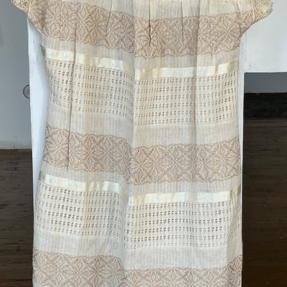 Cream Vintage embroidered mexican sheath dress - Picture 3 of 9